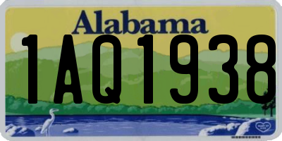 AL license plate 1AQ1938