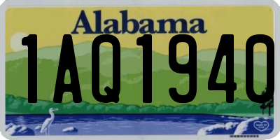 AL license plate 1AQ1940