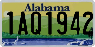 AL license plate 1AQ1942
