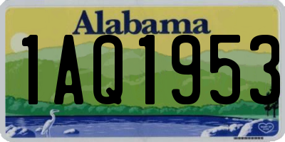 AL license plate 1AQ1953