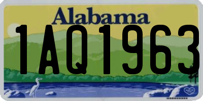 AL license plate 1AQ1963