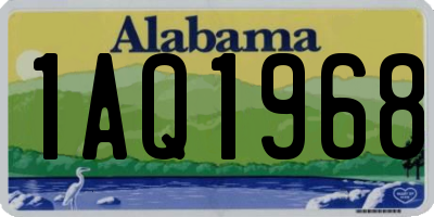 AL license plate 1AQ1968
