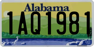 AL license plate 1AQ1981