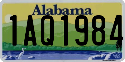 AL license plate 1AQ1984