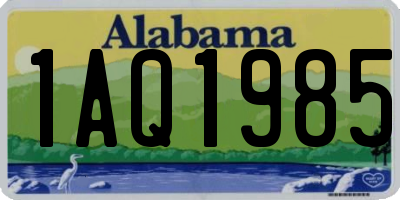 AL license plate 1AQ1985