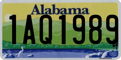 AL license plate 1AQ1989