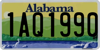 AL license plate 1AQ1990