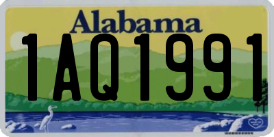 AL license plate 1AQ1991