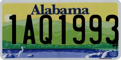 AL license plate 1AQ1993