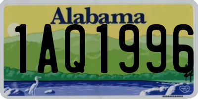 AL license plate 1AQ1996