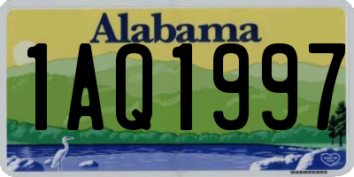 AL license plate 1AQ1997