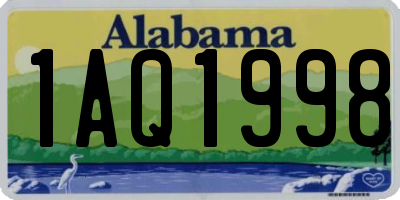 AL license plate 1AQ1998