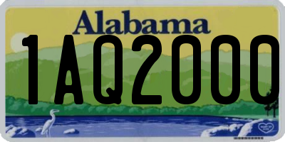 AL license plate 1AQ2000