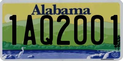 AL license plate 1AQ2001