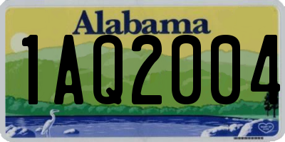 AL license plate 1AQ2004