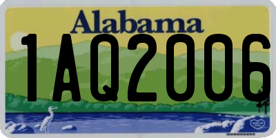 AL license plate 1AQ2006