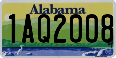 AL license plate 1AQ2008