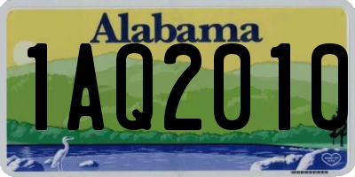 AL license plate 1AQ2010
