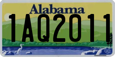 AL license plate 1AQ2011