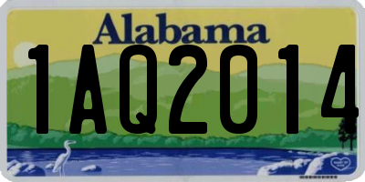 AL license plate 1AQ2014