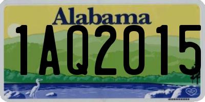 AL license plate 1AQ2015