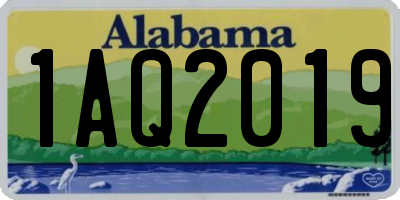 AL license plate 1AQ2019
