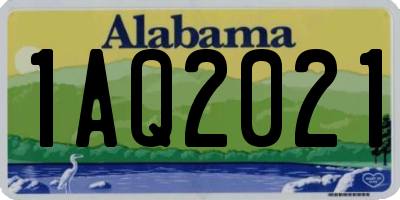 AL license plate 1AQ2021