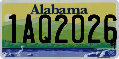 AL license plate 1AQ2026