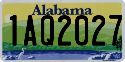AL license plate 1AQ2027