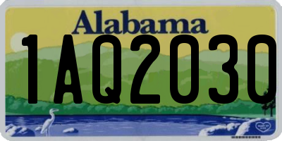AL license plate 1AQ2030