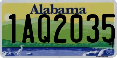 AL license plate 1AQ2035