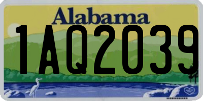 AL license plate 1AQ2039