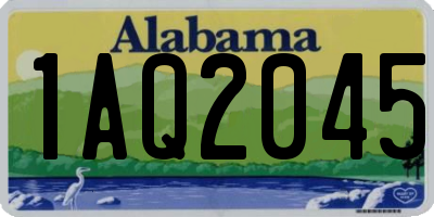 AL license plate 1AQ2045