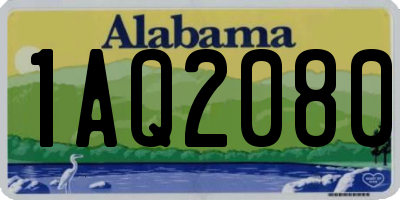 AL license plate 1AQ2080