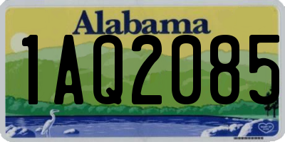 AL license plate 1AQ2085