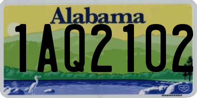 AL license plate 1AQ2102
