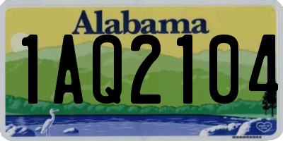 AL license plate 1AQ2104