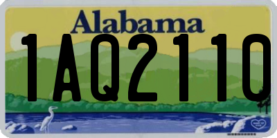 AL license plate 1AQ2110
