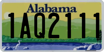 AL license plate 1AQ2111