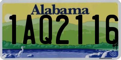 AL license plate 1AQ2116