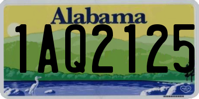 AL license plate 1AQ2125