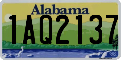 AL license plate 1AQ2137