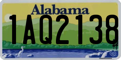 AL license plate 1AQ2138