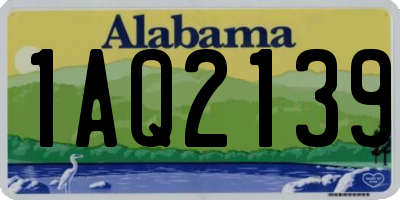 AL license plate 1AQ2139