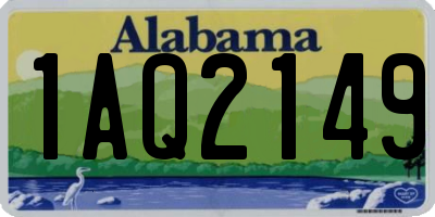AL license plate 1AQ2149