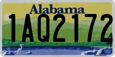 AL license plate 1AQ2172
