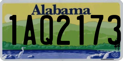 AL license plate 1AQ2173