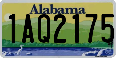AL license plate 1AQ2175