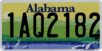 AL license plate 1AQ2182