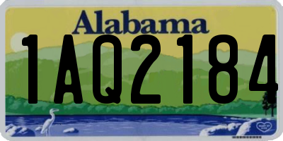 AL license plate 1AQ2184
